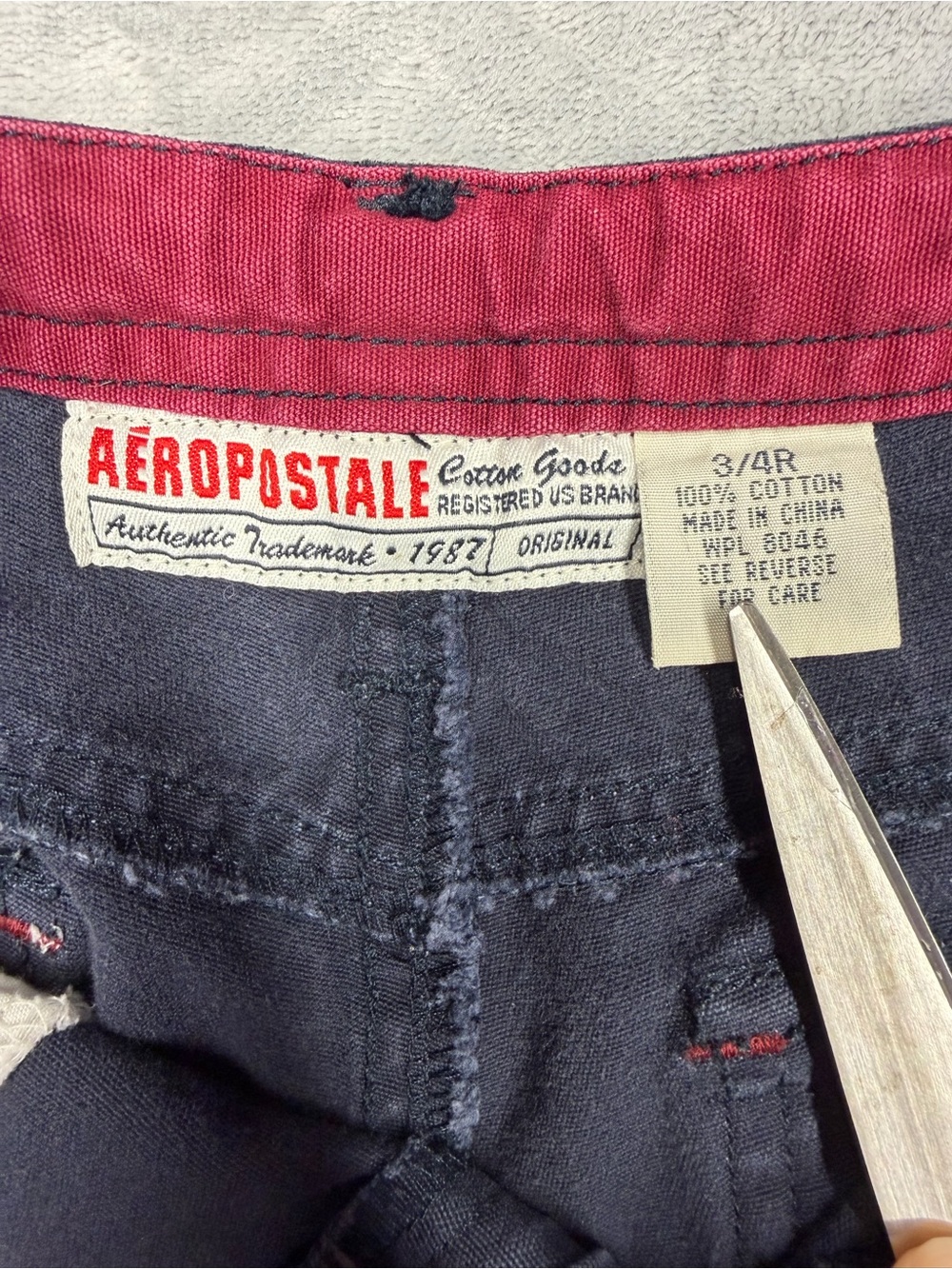 Aeropostale Y2K 100% Cotton Navy Bootcut Pants - Picture 5 of 10